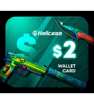Hellcase.com 2 USD Wallet Card Code Key GLOBAL